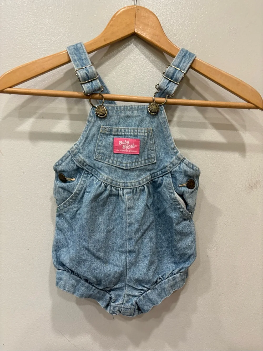 Vintage Oshkosh B’Gosh Jumpsuit Overalls Baby Girls Size 18 Months